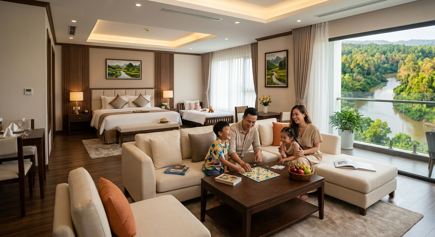 Phòng VIP Khách sạn Hương Tràm 2 – Không gian hoàn hảo cho gia đình bạn